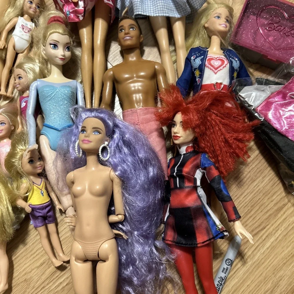 Barbie Doll Lot of 19 w/ Clothes & Accessories